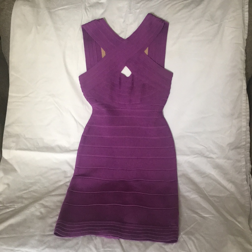 HERVE LEGER Bondage Dress Worn once. XS